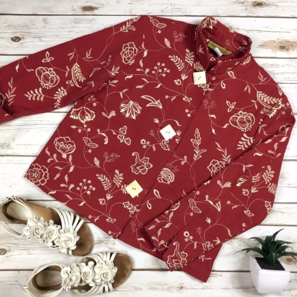 Embroidered Linen Jacket Lagenlook by Painted Pony